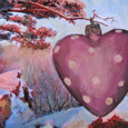Schneelandschaft mit Herz